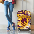 Brisbane Broncos Rugby Luggage Cover Graffiti Typography Urban Camo Abstract Street Style