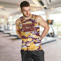 Brisbane Broncos Rugby Men Tank Top Graffiti Typography Urban Camo Abstract Street Style