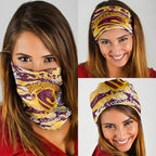 Brisbane Broncos Rugby Neck Gaiter Graffiti Typography Urban Camo Abstract Street Style