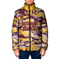 Brisbane Broncos Rugby Padded Jacket Graffiti Typography Urban Camo Abstract Street Style