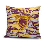 Brisbane Broncos Rugby Pillow Cover Graffiti Typography Urban Camo Abstract Street Style