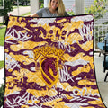 Brisbane Broncos Rugby Quilt Graffiti Typography Urban Camo Abstract Street Style