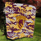 Brisbane Broncos Rugby Quilt Graffiti Typography Urban Camo Abstract Street Style