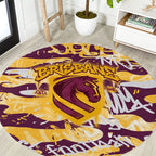 Brisbane Broncos Rugby Round Carpet Graffiti Typography Urban Camo Abstract Street Style
