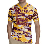 Brisbane Broncos Rugby Rugby Jersey Graffiti Typography Urban Camo Abstract Street Style
