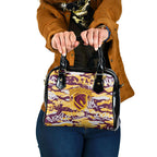 Brisbane Broncos Rugby Shoulder Handbag Graffiti Typography Urban Camo Abstract Street Style