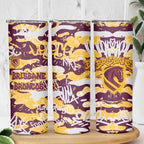 Brisbane Broncos Rugby Skinny Tumbler Graffiti Typography Urban Camo Abstract Street Style