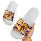 Brisbane Broncos Rugby Slide Sandals Graffiti Typography Urban Camo Abstract Street Style