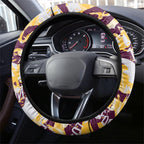 Brisbane Broncos Rugby Steering Wheel Cover Graffiti Typography Urban Camo Abstract Street Style