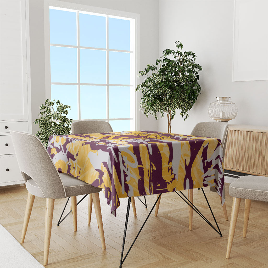 Brisbane Broncos Rugby Tablecloth Graffiti Typography Urban Camo Abstract Street Style