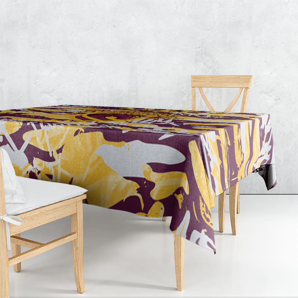 Brisbane Broncos Rugby Tablecloth Graffiti Typography Urban Camo Abstract Street Style