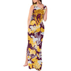 Brisbane Broncos Rugby Tank Maxi Dress Graffiti Typography Urban Camo Abstract Street Style