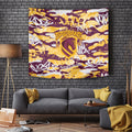 Brisbane Broncos Rugby Tapestry Graffiti Typography Urban Camo Abstract Street Style
