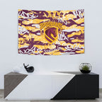 Brisbane Broncos Rugby Tapestry Graffiti Typography Urban Camo Abstract Street Style