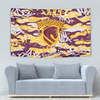 Brisbane Broncos Rugby Tapestry Graffiti Typography Urban Camo Abstract Street Style
