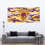 Brisbane Broncos Rugby Tapestry Graffiti Typography Urban Camo Abstract Street Style