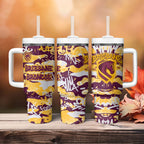 Brisbane Broncos Rugby Tumbler With Handle Graffiti Typography Urban Camo Abstract Street Style