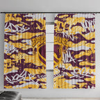 Brisbane Broncos Rugby Window Curtain Graffiti Typography Urban Camo Abstract Street Style