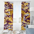Brisbane Broncos Rugby Window Curtain Graffiti Typography Urban Camo Abstract Street Style