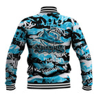 Cronulla-Sutherland Sharks Rugby Baseball Jacket Graffiti Typography Urban Camo Abstract Street Style