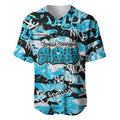 Cronulla-Sutherland Sharks Rugby Baseball Jersey Graffiti Typography Urban Camo Abstract Street Style