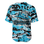 Cronulla-Sutherland Sharks Rugby Baseball Jersey Graffiti Typography Urban Camo Abstract Street Style