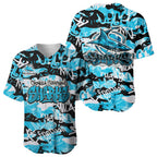 Cronulla-Sutherland Sharks Rugby Baseball Jersey Graffiti Typography Urban Camo Abstract Street Style