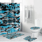 Cronulla-Sutherland Sharks Rugby Bathroom Set Graffiti Typography Urban Camo Abstract Street Style