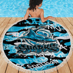 Cronulla-Sutherland Sharks Rugby Beach Blanket Graffiti Typography Urban Camo Abstract Street Style