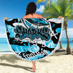 Cronulla-Sutherland Sharks Rugby Beach Blanket Graffiti Typography Urban Camo Abstract Street Style