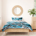 Cronulla-Sutherland Sharks Rugby Bedding Set Graffiti Typography Urban Camo Abstract Street Style