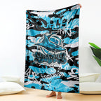 Cronulla-Sutherland Sharks Rugby Blanket Graffiti Typography Urban Camo Abstract Street Style