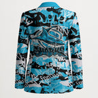 Cronulla-Sutherland Sharks Rugby Blazer Graffiti Typography Urban Camo Abstract Street Style