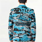 Cronulla-Sutherland Sharks Rugby Blazer Graffiti Typography Urban Camo Abstract Street Style