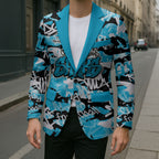 Cronulla-Sutherland Sharks Rugby Blazer Graffiti Typography Urban Camo Abstract Street Style