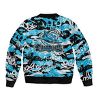 Cronulla-Sutherland Sharks Rugby Bomber Jacket Graffiti Typography Urban Camo Abstract Street Style