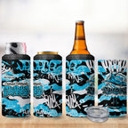 Cronulla-Sutherland Sharks Rugby 4 in 1 Can Cooler Tumbler Graffiti Typography Urban Camo Abstract Street Style