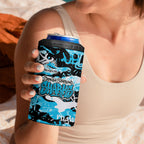 Cronulla-Sutherland Sharks Rugby 4 in 1 Can Cooler Tumbler Graffiti Typography Urban Camo Abstract Street Style