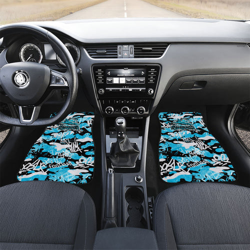 Cronulla-Sutherland Sharks Rugby Car Mats Graffiti Typography Urban Camo Abstract Street Style