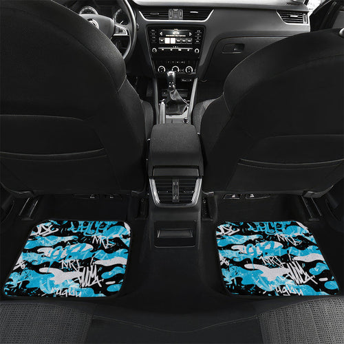 Cronulla-Sutherland Sharks Rugby Car Mats Graffiti Typography Urban Camo Abstract Street Style