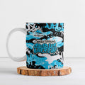 Cronulla-Sutherland Sharks Rugby Ceramic Mug Graffiti Typography Urban Camo Abstract Street Style