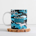 Cronulla-Sutherland Sharks Rugby Ceramic Mug Graffiti Typography Urban Camo Abstract Street Style