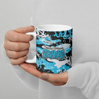 Cronulla-Sutherland Sharks Rugby Ceramic Mug Graffiti Typography Urban Camo Abstract Street Style