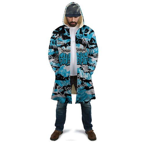 Cronulla-Sutherland Sharks Rugby Cloak Graffiti Typography Urban Camo Abstract Street Style