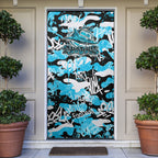 Cronulla-Sutherland Sharks Rugby Door Cover Graffiti Typography Urban Camo Abstract Street Style