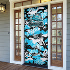 Cronulla-Sutherland Sharks Rugby Door Cover Graffiti Typography Urban Camo Abstract Street Style