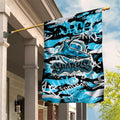Cronulla-Sutherland Sharks Rugby Garden Flag Graffiti Typography Urban Camo Abstract Street Style