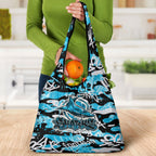 Cronulla-Sutherland Sharks Rugby Grocery Bag Graffiti Typography Urban Camo Abstract Street Style