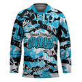 Cronulla-Sutherland Sharks Rugby Hockey Jersey Graffiti Typography Urban Camo Abstract Street Style