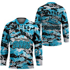 Cronulla-Sutherland Sharks Rugby Hockey Jersey Graffiti Typography Urban Camo Abstract Street Style